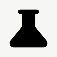 Science flask flat icon psd