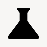 Science flask flat icon vector