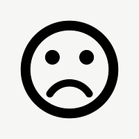 Bad mood emoticon flat icon psd