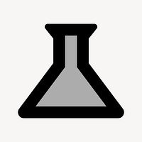 Science flask flat icon vector