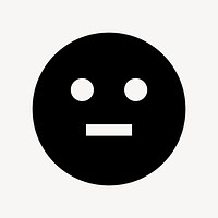 Bad mood emoticon flat icon vector