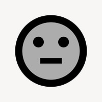 Bad mood emoticon flat icon vector