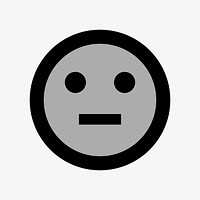 Bad mood emoticon flat icon psd