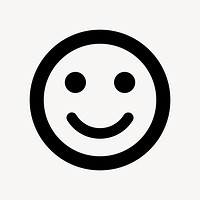 Smiling emoticon flat icon vector