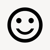 Smiling emoticon flat icon vector