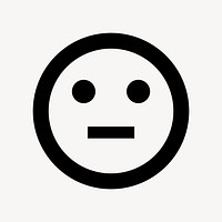 Bad mood emoticon flat icon vector