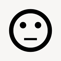 Bad mood emoticon flat icon vector