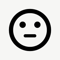 Bad mood emoticon flat icon psd