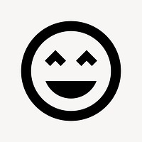 Smiling emoticon flat icon vector