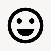 Smiling emoticon flat icon vector