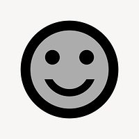 Smiling emoticon flat icon vector