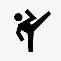 Martial art flat icon psd