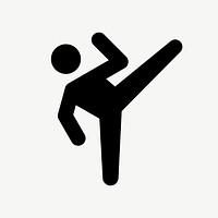 Martial art flat icon psd