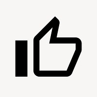 Thumbs up flat icon vector