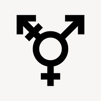 Transgender flat icon vector