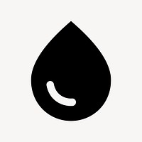 Water drop flat icon vector