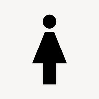 Woman flat icon vector