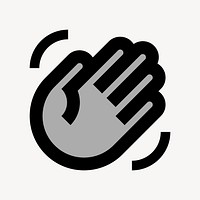 Waving hand flat icon vector