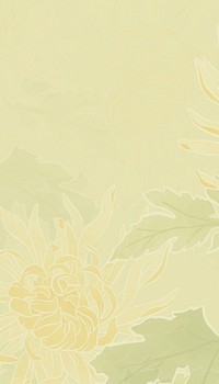 Yellow floral iPhone wallpaper background