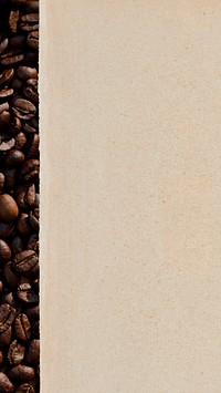 Coffee beans, beige iPhone wallpaper background