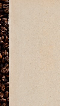 Coffee beans, beige iPhone wallpaper background