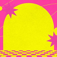 Retro yellow & pink background design