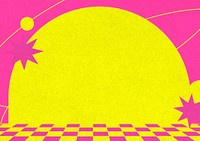 Retro yellow & pink background design