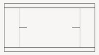 Tennis court outline, design element vector