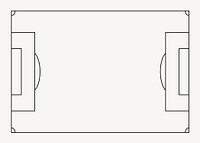 Football pitch outline, design element vector