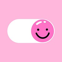 Smiling emoticon slide icon