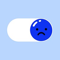 Sad emoticon slide icon