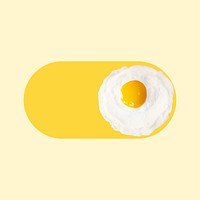 Fried egg slide icon