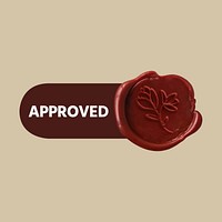 Approved wax stamp icon