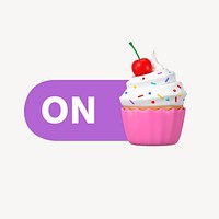 On cupcake icon