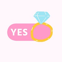 Yes engagement ring icon