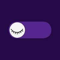 Closed eye slide icon