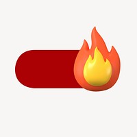 Flame slide 3D icon