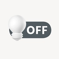 Off light bulb 3D icon