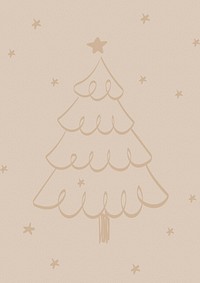 Christmas tree doodle background design