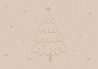 Christmas tree doodle background design