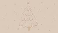 Christmas tree doodle background design