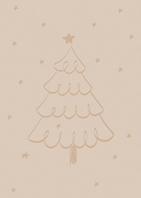 Christmas tree doodle background design