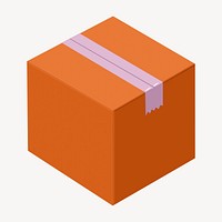 Orange product box, packaging with design space