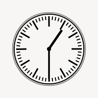 Clock clipart, illustration vector. Free public domain CC0 image.