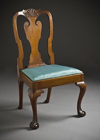 Crook-back Side Chair with Slip Seat and Ball-and-Claw Feet