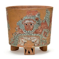 Tripod Vessel with Image of Warrior