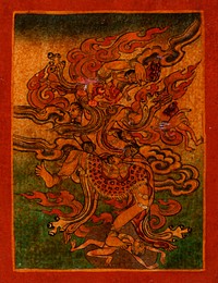 Form of Palden Lhamo (?), Nyingmapa Buddhist or Bon Ritual Card