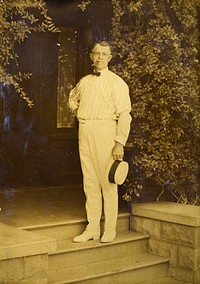 My Father E. Curtis, inventor of Gold Tone Process, at Our Home In Seattle, Washington by Edward Sheriff Curtis