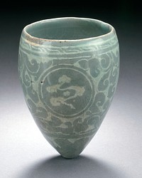 Cup with Inlaid Clouds and Scroll Design