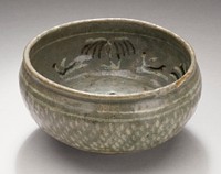 Bowl with Inlaid Willow and Bird Design